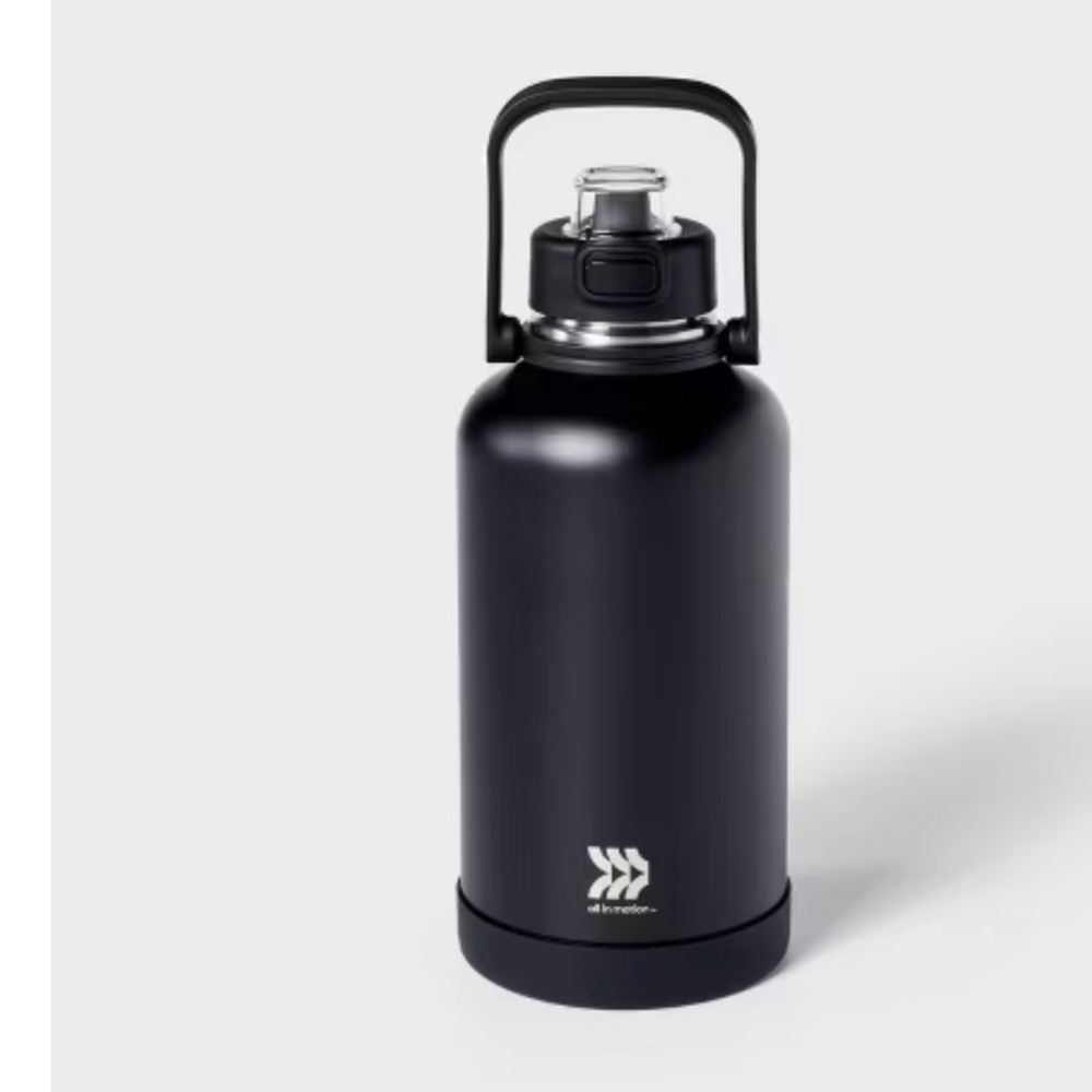 New All In Motion 64oz Stainless Steel Water Bottle  Black - Picture 2 of 4